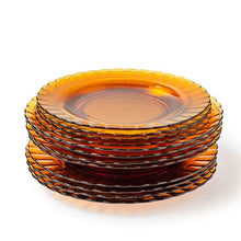 Load image into Gallery viewer, Picardie Amber Dessert Plate Set