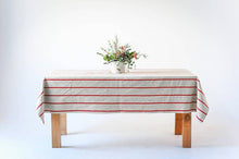 Load image into Gallery viewer, Red Striped Tablecloth