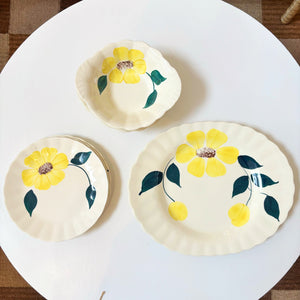Yellow Blue Ridge Dessert Plate
