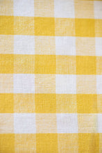 Load image into Gallery viewer, Yellow Gingham Ruffled Dish Towel