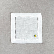 Load image into Gallery viewer, Lemon Embroidered Cocktail Napkin Set