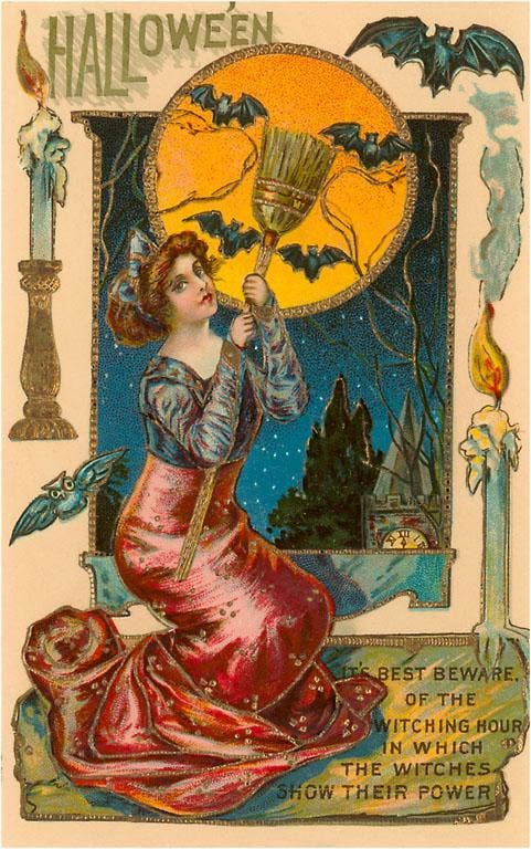 Poetic Witch Postcard