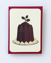 Load image into Gallery viewer, Christmas Plum Pudding with Holly Card
