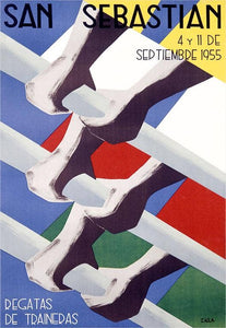San Sebastian Rowing Regatta Poster Print