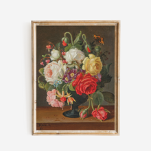 Load image into Gallery viewer, Still Life Florals 19th Century I Antique Art Print
