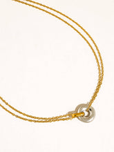 Load image into Gallery viewer, Trixie Two Tone Circle Necklace
