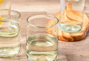 Handblown Mexican Double Old Fashion Glasses