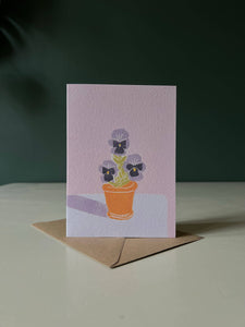 Pansies Greeting Card