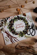 Load image into Gallery viewer, Season&#39;s Greetings Wreath Card
