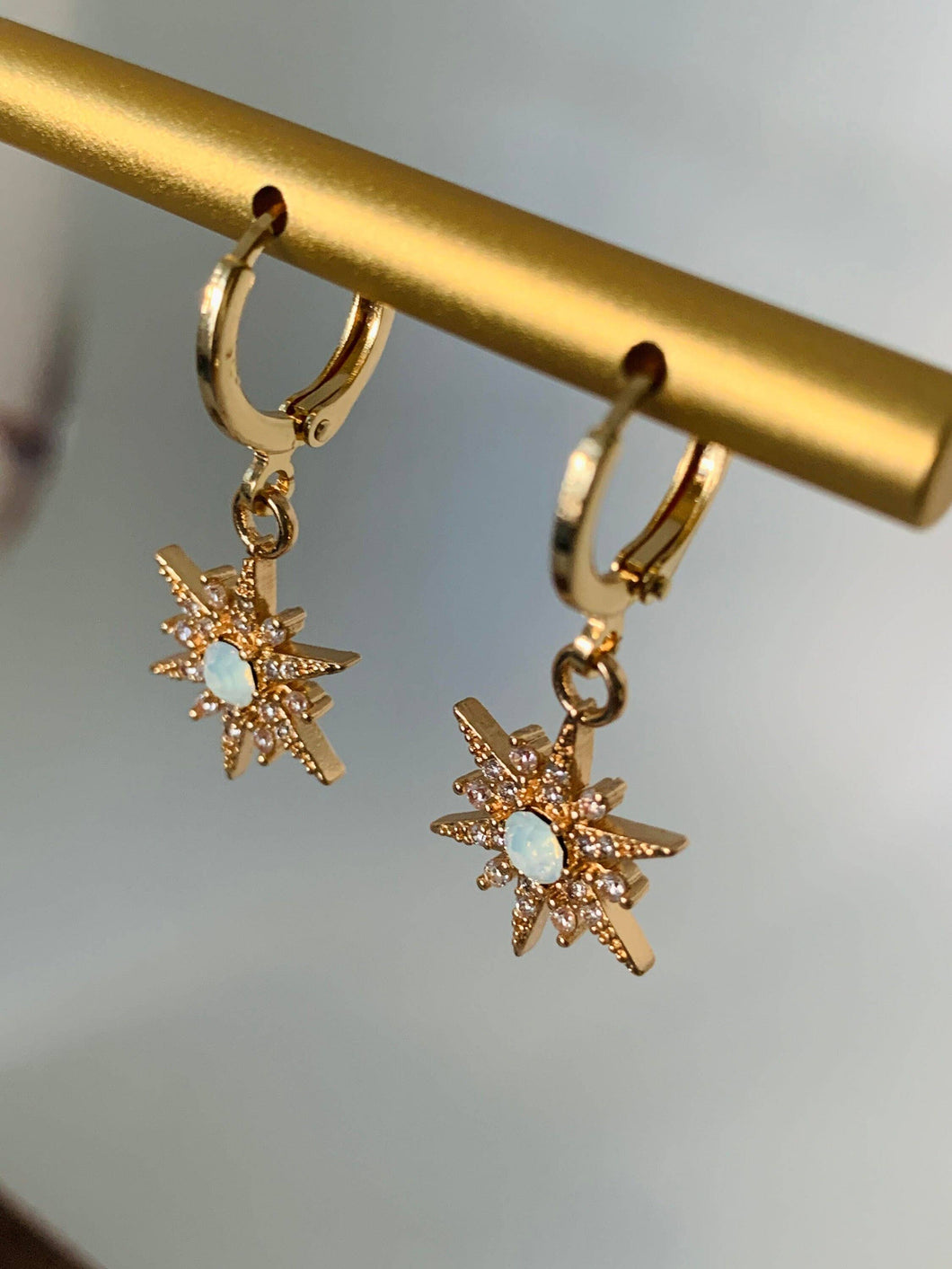 Star Huggie Hoop Earrings