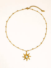 Load image into Gallery viewer, Aster Sun Pendant Chain Necklace
