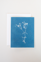 Load image into Gallery viewer, Cyanotype Botanical Flower Greeting Card
