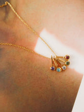 Load image into Gallery viewer, Rena Five Stone Charm Necklace
