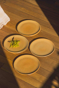 French Stoneware Dessert Plate Set
