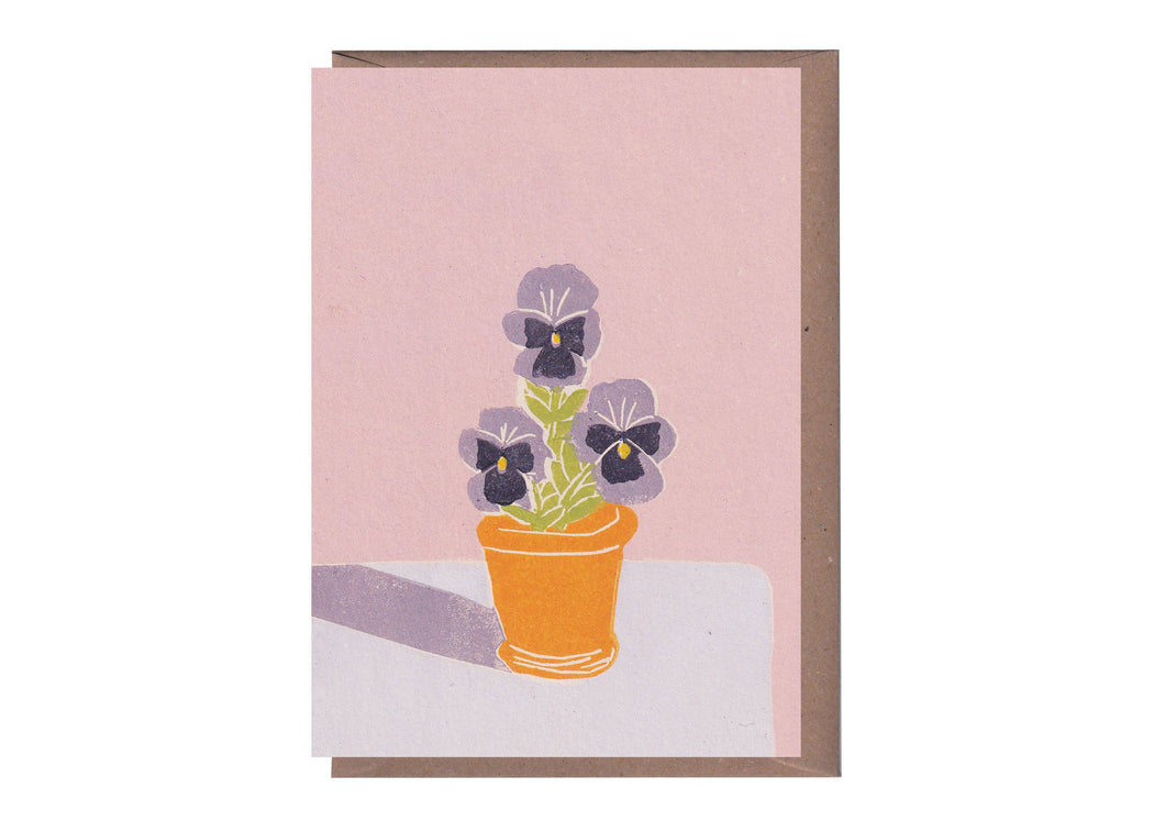 Pansies Greeting Card