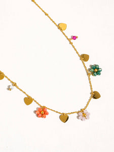 Flower & Hearts Necklace