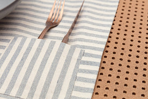 Striped Placemats with Pocket Set