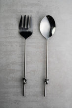 Load image into Gallery viewer, Knotted Silver Serving Set
