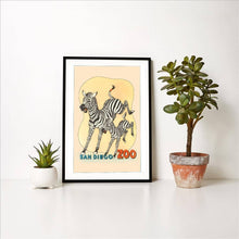Load image into Gallery viewer, Zebras at the San Diego Zoo Print
