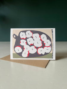 Apple Halves Greeting Card