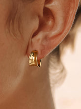 Load image into Gallery viewer, Yves Wide Dome Hoop Earrings
