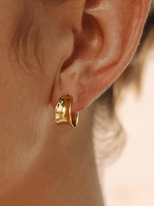 Yves Wide Dome Hoop Earrings