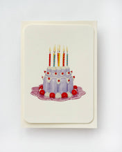 Load image into Gallery viewer, Lavender Cream Blancmange Greeting Card
