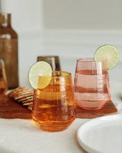 Load image into Gallery viewer, Handblown Hammered Glass Tumbler
