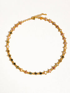 Multi-Stone Chained Necklace