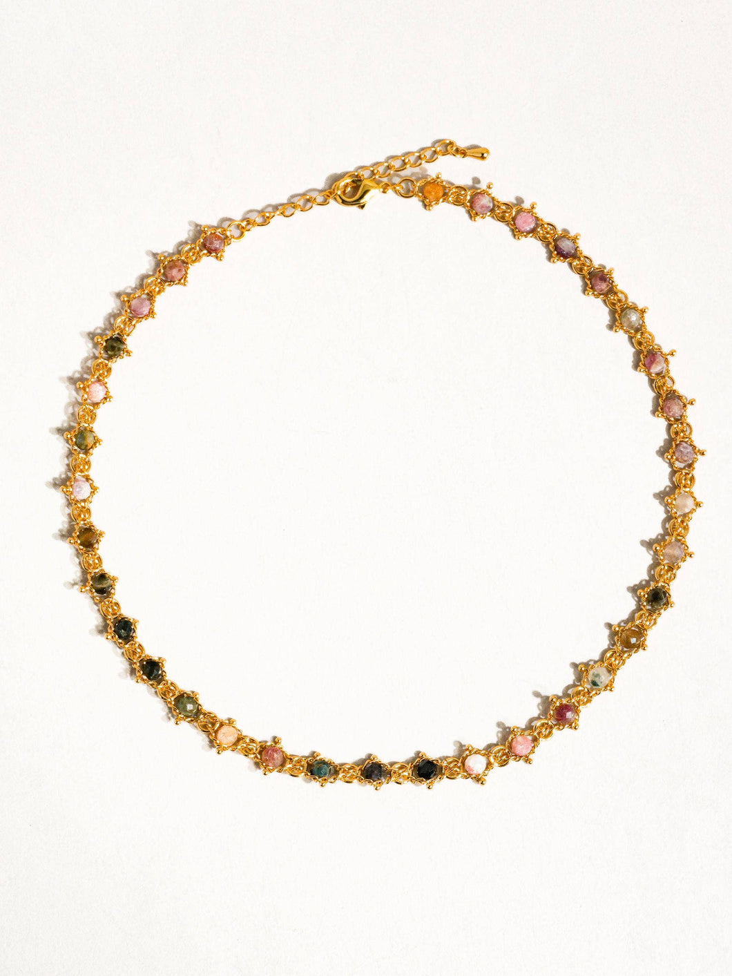 Multi-Stone Chained Necklace