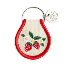 Load image into Gallery viewer, Strawberry Blossom Keychain
