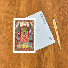Load image into Gallery viewer, Ghostly Green Pumpkins Postcard
