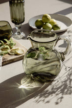 Load image into Gallery viewer, Handblown Olive Bola Pitcher
