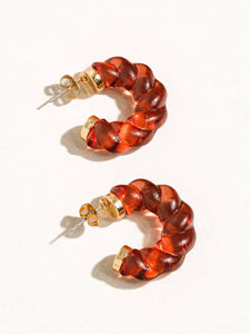 Ruby Braided Earring