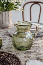 Load image into Gallery viewer, Handblown Olive Bola Pitcher
