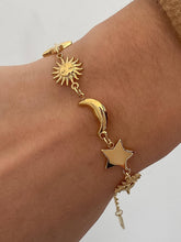 Load image into Gallery viewer, Leo Sun and Star Bracelet
