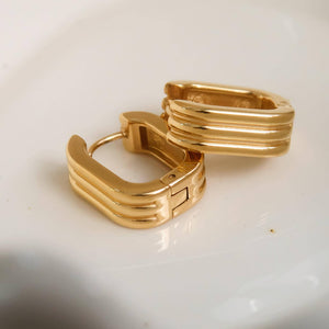 Stripe Hoop Earrings