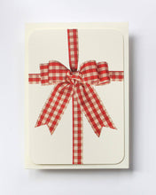 Load image into Gallery viewer, Gingham Bow Greeting Card
