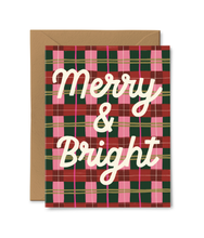 Load image into Gallery viewer, Merry and Bright Plaid Card
