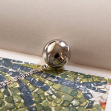 Load image into Gallery viewer, Vintage Large Silver Ball Locket Necklace
