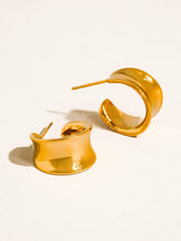 Load image into Gallery viewer, Yves Wide Dome Hoop Earrings

