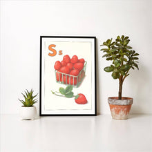 Load image into Gallery viewer, S is for Strawberries Print
