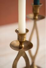 Load image into Gallery viewer, Brass Twist Taper Candle Holder Set
