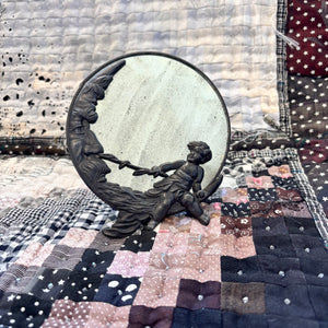 1890s Cherub + The Moon Round Frame