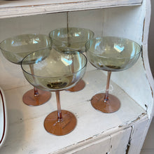 Load image into Gallery viewer, Smoke + Amber Coupe Glass Set
