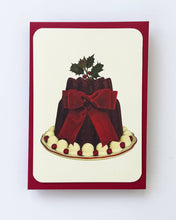 Load image into Gallery viewer, Christmas Plum Pudding with Red Bow Card
