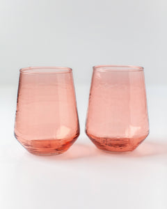 Handblown Hammered Glass Tumbler