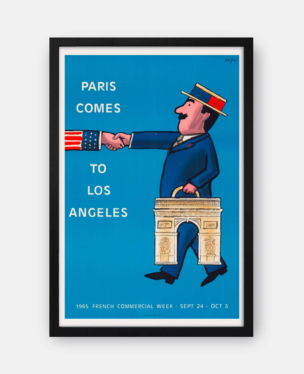 Paris Comes To Los Angeles 1965 Poster Print