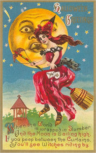 Witch and the Moon Postcard