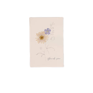 Thank You Pressed Verbena Floral Stationery